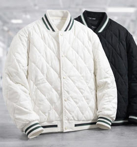 Chaqueta Bomber Acolchada de Invierno para Hombre, Estilo Universitario, OEM ODM, Chaqueta de Béisbol Ligera con Acolchado Frontal Personalizado, Proveedor Mayorista de Ropa Exterior - Product Image 4