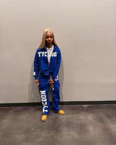 Ensemble de survêtement pour homme, sweat-shirt et pantalon de survêtement à logo brodé délavé, style FLARE - Product Image 4