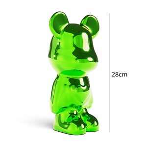Objeto Decorativo de Resina Verde Moderno y Duradero de 28 cm para Mesa, con Diseño de Oso - Product Image 5