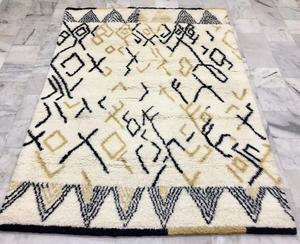 2025 fait à la main moderne géométrique NZ laine moroccan berbère tapis noués à la main technique tuftée idéal pour le salon au prix - Product Image 3