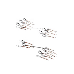 Juego de Cubiertos de Acero con Mangos de Cobre para Oficina, Fiestas, Viajes, Campamentos y Uso Diario de Rana Overseas Inc - Product Image 1