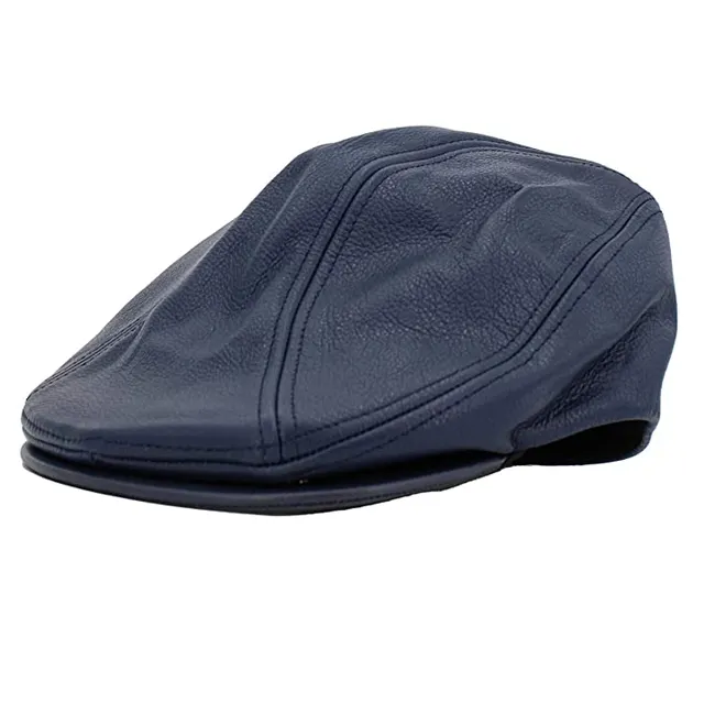 Berretto invernale alla moda per berretto in pelle Pu tinta unita berretto francese cappello da pittore