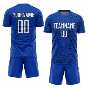Maillots de football uniformes de l'équipe de France personnalisés, chemises 100% polyester, ensemble de vêtements de football par sublimation pour la pratique, style football - Product Image 5