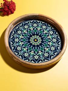 Plateau de service en bois floral élégant oiseau plateau d'apéritif de cuisine rustique décor de ferme vintage - Product Image 5