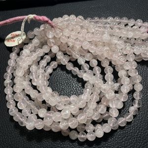 Cuentas redondas lisas de cuarzo rosa al por mayor cuentas en forma de bola de piedras preciosas rosas naturales para manualidades DIY y fabricación de joyas - Product Image 3