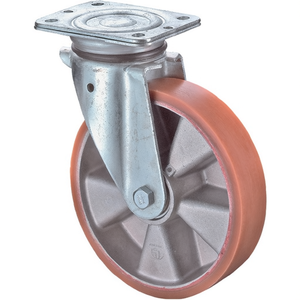 Ruedas Giratorias de Poliuretano BS de 200 mm de Diámetro para Muebles, Capacidad de Carga de 300 kg con Placa de Montaje - Product Image 3