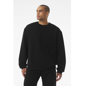 Sweat-shirt d'hiver unisexe en molleton éponge 100% coton noir, coupe ample, service OEM personnalisé, impression numérique pour la marque - Product Image 2