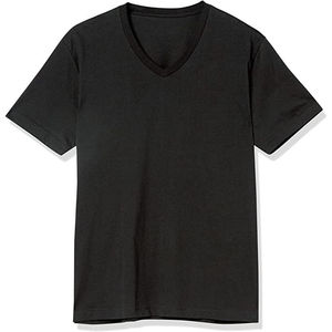 OEM personalizado de los hombres 100% de algodón con cuello en V de manga corta Camisetas de alta calidad Streetwear ropa de gran tamaño - Product Image 3