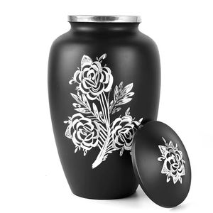 Urna Funeraria Decorativa de Metal para Cenizas Humanas, Capacidad de 220 Libras, Hecha a Mano, Diseño Campestre Francés Ecológico, Urna Conmemorativa - Product Image 1