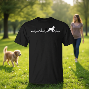 Camiseta con diseño de latido del corazón para dueña de perro Field Spaniel - Product Image 3