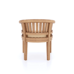 Silla de comedor 72x64x83 cm hecha de madera de teca con asiento de espuma y un acabado liso y cuidado. - Product Image 2