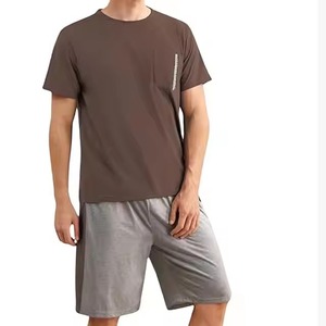 Impression personnalisée t-shirt surdimensionné hommes Baggy acide lavage shorts 2 pièces ensembles haute qualité coton hommes t-shirt et short ensemble - Product Image 4