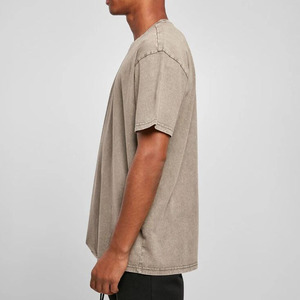 Camiseta de Hombre al por Mayor con Lavado Ácido, Personalizable, 100% Algodón, Cuello Redondo, Manga Corta, Alta Calidad, 220g, Diseño en Blanco, Totalmente Personalizada - Product Image 2