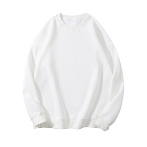 OEM logo personnalisé broderie imprimé design nouveau lourd haute couleur solide col rond pull en coton hommes lâche sweat-shirt décontracté - Product Image 1