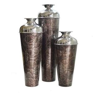 Latest Pattern Arrival Stylish Fancy Designer Silver Color Finishing Shiny Polished Metal Flower Vase <b>Supply</b> In Impressive Price - Product Image 2