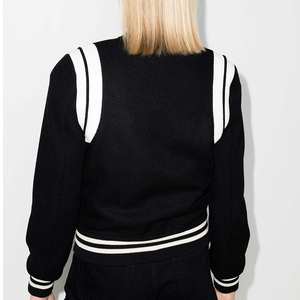 Pas cher Prix Confortable Chaud Manteau Matelassé Coupe-Vent Polyester Femmes Hiver Noir Bomber Softshell Varsity Veste - Product Image 5