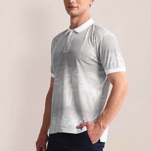 Logo personnalisé imprimé solide motif à manches courtes pour hommes de golf pour polo dernière conception avec blanc tricoté - Product Image 5