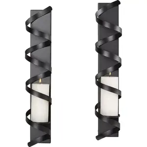 Portavelas de pared de Metal de estilo contemporáneo de diseño único Premium, última llegada, portavelas montado en la pared en pantalla de vidrio - Product Image 5