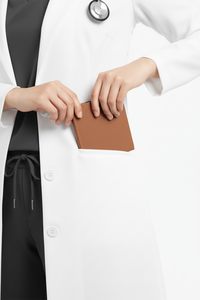 Blouse blanche en tissu respirant en spandex/coton de haute qualité pour une utilisation unisexe à l'hôpital - Product Image 6