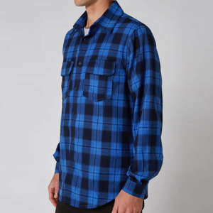 Camisa de franela personalizada para hombre, camisas de franela informales con botones cepillados forrados, camisas de franela hechas a medida al por mayor - Product Image 2