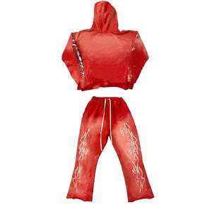 Custom Logo Plus Size Casual Wear Fashion 2 Piece Set Jogger <b>Sweatshirt</b> Sweatpants Cotton Tracksuit for <b>Women</b> - Product Image 1