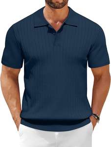 Polos personnalisés avec logo de marque, vert, vêtements de course pour hommes, 100% polyester, polo de golf pour hommes - Product Image 6