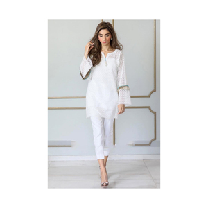 Vestidos de césped Salwar Kameez informales de calidad superior para mujeres paquistaníes e indias recién llegados hechos con seda y algodón ODM - Product Image 5