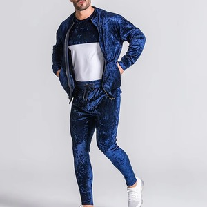 Vente chaude Survêtement en velours sur mesure pour la mode masculine Vêtements décontractés pour hommes Ensemble en velours Coupe ajustée Vêtements d'hiver Survêtement - Product Image 3