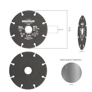 Disco da Taglio Universale per Metalli Ø 115 x 1,7 mm Filo di Diamante - Product Image 2