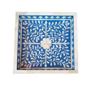 Producto con incrustaciones de hueso, diseño de bandeja para servir con incrustaciones de hueso, bandeja con incrustaciones de hueso de la más alta calidad, pieza de comedor para el hogar - Product Image 2