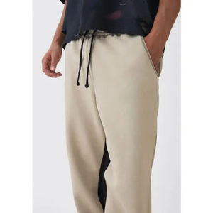 Pantalon de survêtement ample décontracté pour homme, taille mi-haute, extensible, respirant, 100% coton, épaisseur polaire, style sport et streetwear - Product Image 3