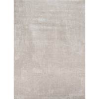 Uvenuti Solid Color Grey & Black Hand Knotted Wool & Bamboo Silk Rug with Soft Texture 7-8mm Pile Thickness for Home LRB-1502