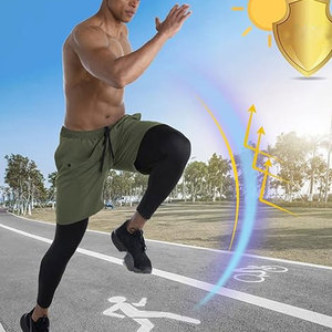 Leggings de Compresión para Yoga para Hombre, Transpirables, con Cintura Elástica, Spandex/Poliéster, para Flexibilidad y Ejercicio Diario - Product Image 4
