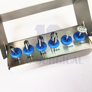 Kit de perceuse dentaire à trépan 8 pièces porte-fraise chirurgicale Kits de chirurgie d'implant de greffe osseuse approuvés CE couleur bleue - Product Image 4