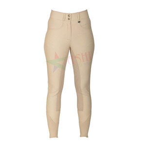Custom Logo Printed Equestrian Breeches Men's and Women's Horse Riding Pants with <b>Full</b> Silicone Seat Riding Tights - Product Image 2