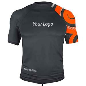 Camiseta de Compresión con Logotipo Personalizado al por Mayor, Rashguard de Jiu Jitsu BJJ para Hombre - Product Image 1