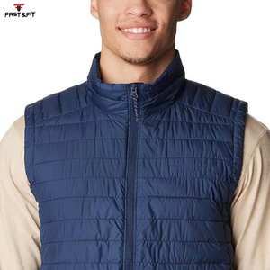 Gilet matelassé imperméable d'extérieur, nouvelle arrivée, fabrication professionnelle, coupe-vent, à capuche, sans manches, réversible - Product Image 6