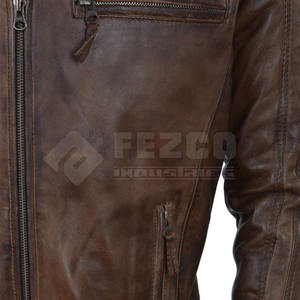 Veste d'hiver en similicuir pour hommes à la mode avec veste d'hiver en cuir durable à capuche pour vêtements de plein air pour hommes - Product Image 4