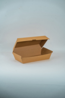 Boîte en carton ondulé jetable personnalisée de haute qualité pour l'emballage de hot-dogs et de collations à emporter, boîte à sandwich de qualité