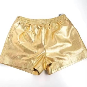 Breathable Wholesale Leather <b>Shorts</b> With Solid <b>Slim</b> <b>Fit</b> <b>Cargo</b> Knee Cut And OEM Service For Men Casual Summer Leather Daily - Product Image 3