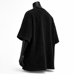 Camiseta Personalizada Extra Grande con Estampado Gráfico de Rayo, Estilo Vintage Lavado, para Hombre, de Algodón, Manga Corta, Informal - Product Image 5