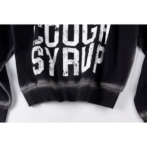 Sudadera con capucha con degradado negro de alta calidad, ropa de calle de estilo Vintage, Sudadera con capucha holgada para hombres - Product Image 3