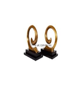 Sujetalibros estándar de Metal chapado en oro antiguo con Base de Color negro para decoración de sala de estudio Sujetalibros de escritorio a precio competitivo - Product Image 1