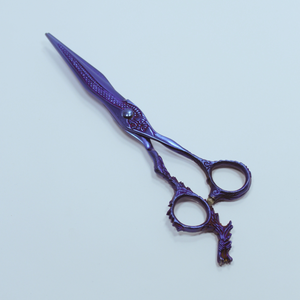 Tijeras de peluquero de alta calidad Subhan International Unik Blue High Carbon con diseño único para extensiones de cabello y pelucas - Product Image 2