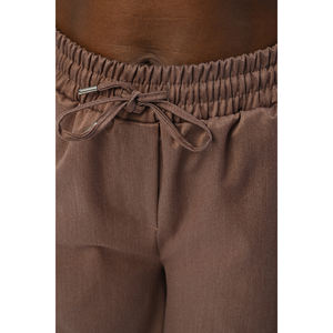 Pantalon large uni pour femme avec taille élastique - Product Image 1