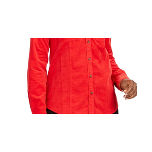 Camicia da donna Charter Club in cotone rosso a coste con bottoni, taglia piccola, fantasia floreale scozzese, in tessuto popeline, ideale per l'ufficio - Product Image 3