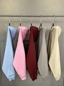 Sudadera con capucha de peso pesado personalizada, sudadera sin cuerda personalizada para hombre, Sudadera con capucha lavada con ácido Vintage en blanco de gran tamaño desgastada con ácido - Product Image 3