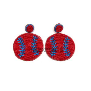Pendientes de Béisbol con Cuentas Chapados en Oro para el Día del Partido, Accesorios de Alta Calidad para Mujer, Elevan tu Estilo en el Parque de Béisbol, Compromisos y Bodas - Product Image 2