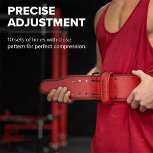 Cinturón de cintura ajustable de calidad Beat al por mayor para gimnasio Fitness entrenamientos entrenador de cintura transpirable de cuero de alta calidad - Product Image 5