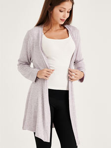 เสื้อสเวตเตอร์ถักแขนยาวลำลองเสื้อสเวตเตอร์ถักคอวีผ้าคอตตอนผสมเสื้อคาร์ดิแกนอบอุ่น - Product Image 5